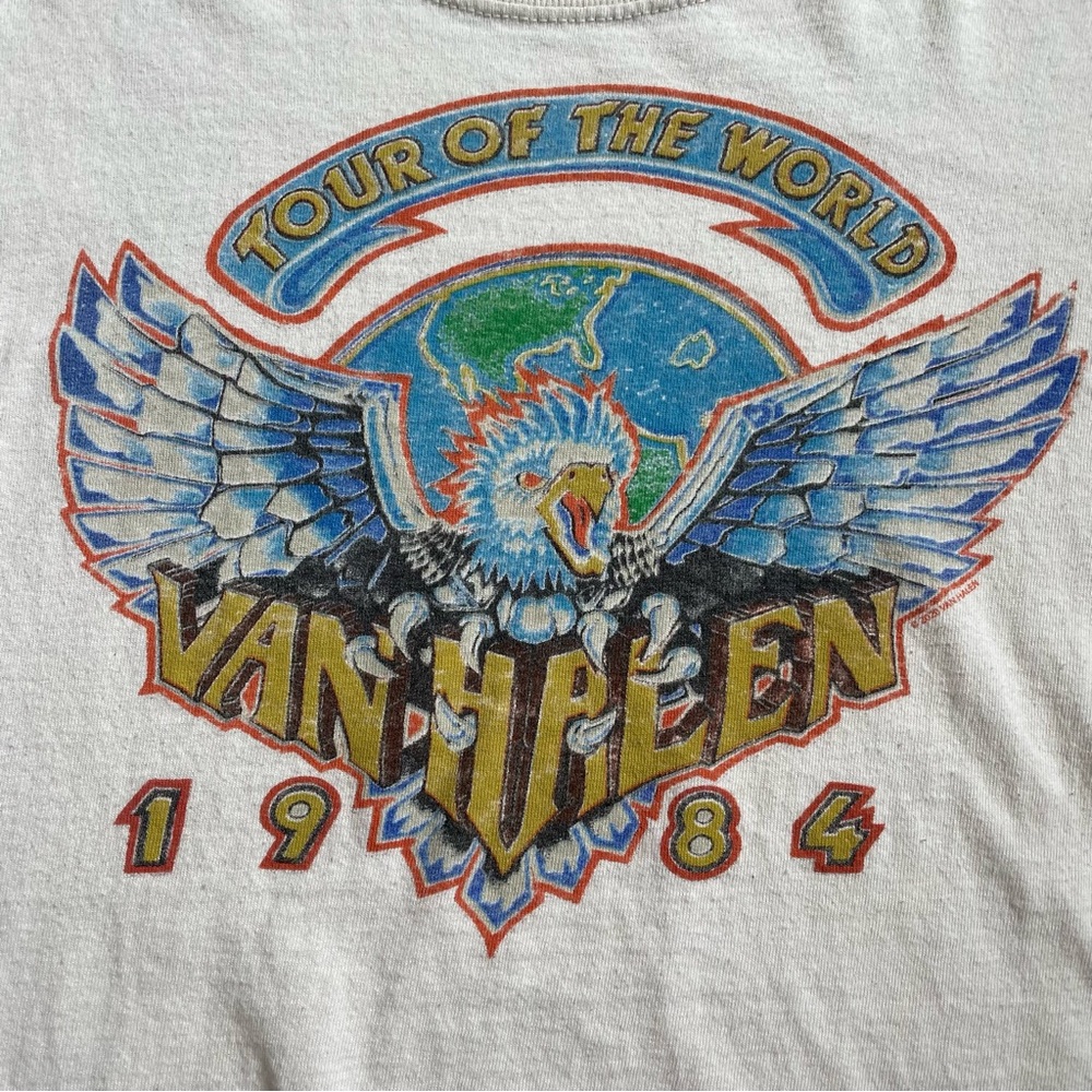 [SOLD] Van Halen 1984 Graphic Tee in Cream - Picture 7 of 7